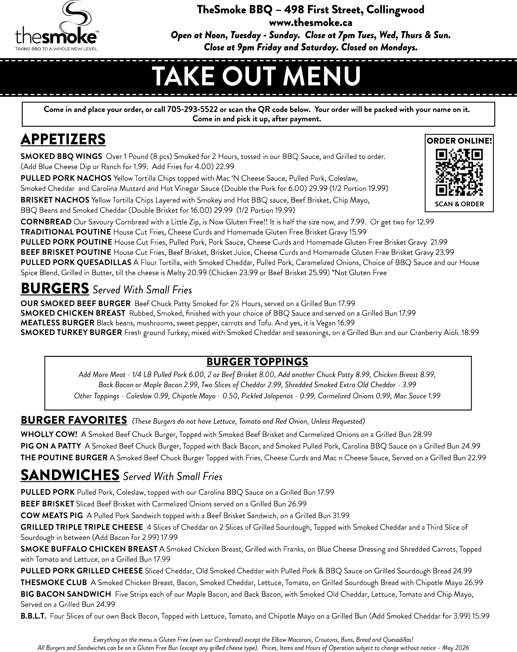 Take out menu BW May 2026.indd